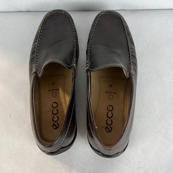 ECCO 43 Loafer Shoes Mens 9 Brown‎ Leather Classic Moc Casual Comfort Slip On main image 4